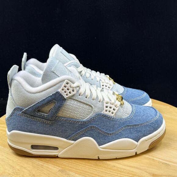 Nike Air Jordan 4 Retro Tex Shoes "Denim" Sail Gum IB6716-100 Size 10 NEW - Picture 5 of 9